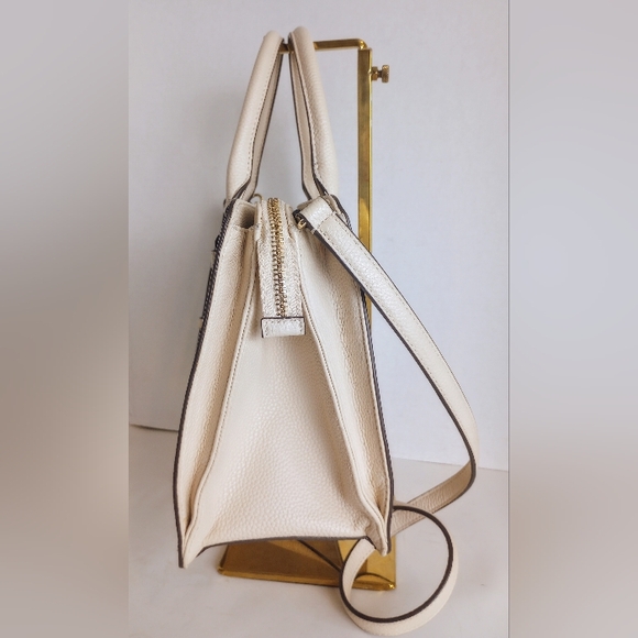 SOLD Kate Spade Mulberry Street Lise Pebbled Leather Crossbody Satchel, Cream - Picture 9 of 15